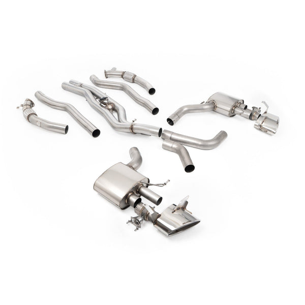 Milltek Sport 80mm Non-Resonated Signature Series Axle-Back Exhaust (SSXAU1050) for Audi RS6 C8 & More (2019–2026)