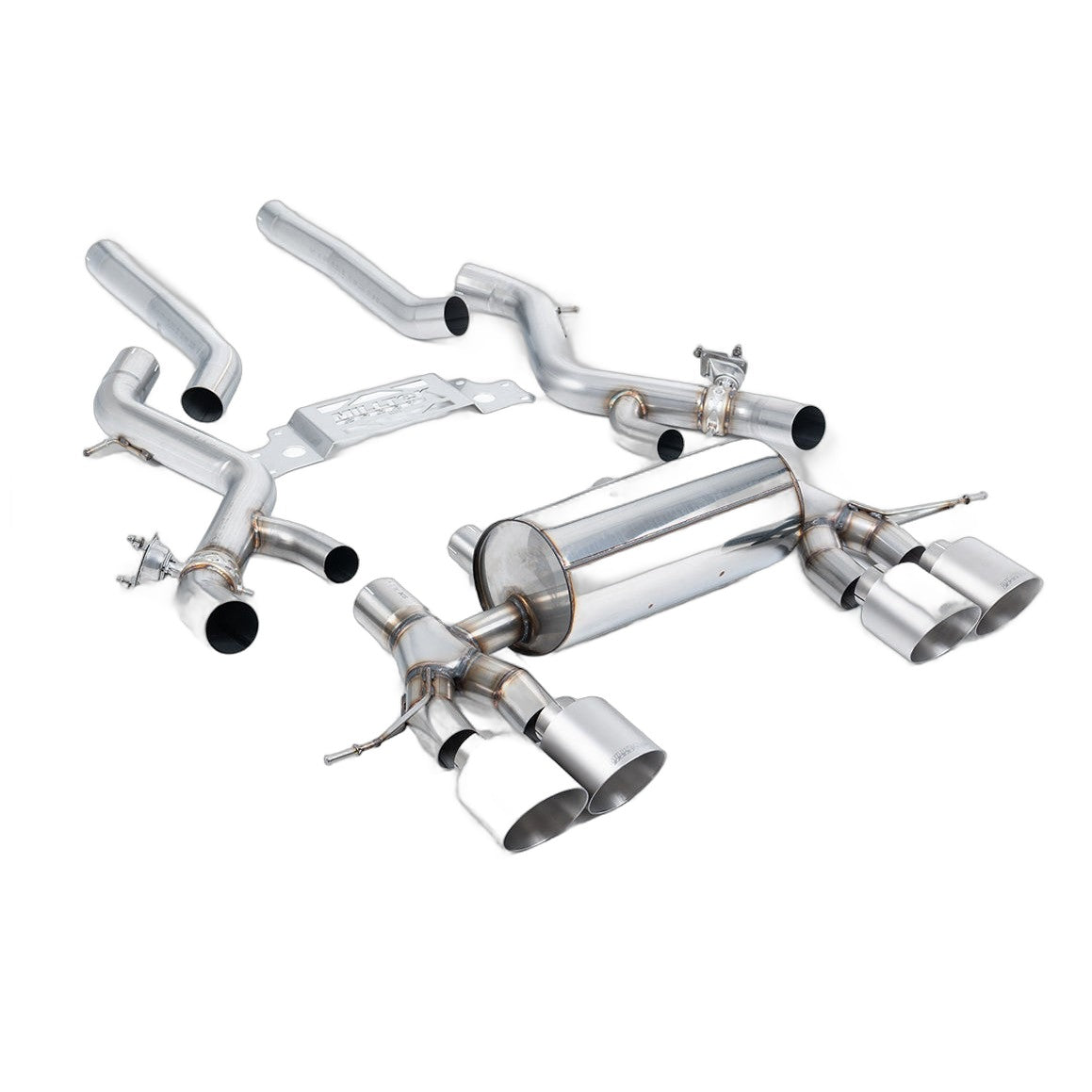 Milltek Sport Non-Resonated Secondary Cat-Back Exhaust (M2 Brushed Titanium Tips) for BMW 2 Series G87 (2023–2026)