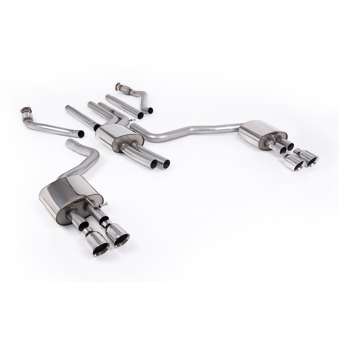 Milltek Sport Resonated Cat-Back Exhaust (Audi C7.5 A6 3.0 TFSI Polished Tips) for Audi A6 C7.5 (2015–2018)
