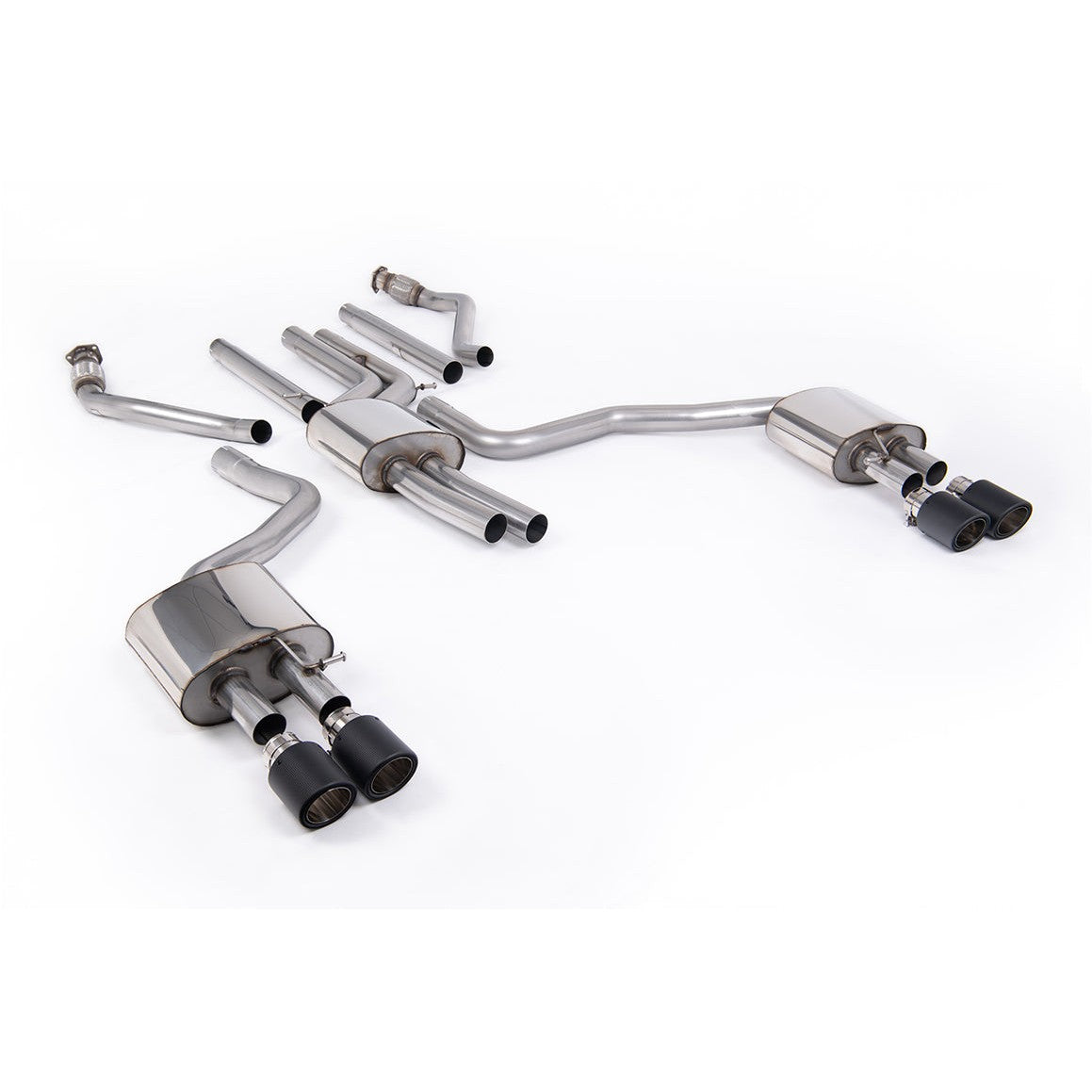 Milltek Sport Resonated Cat-Back Exhaust (Audi C7.5 A6 3.0 TFSI Carbon Fiber Tips) for Audi A6 C7.5 (2015–2018)