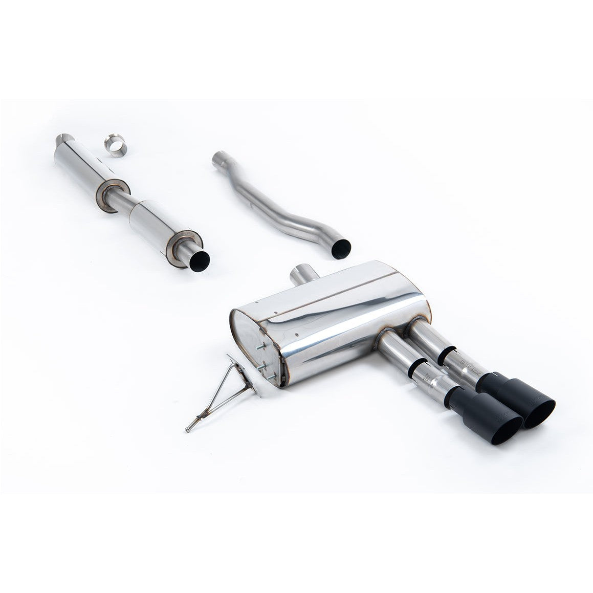 Milltek Sport Resonated Cat-Back Exhaust (Mini Cooper S F55 Cerakote Black Tips) for Mini MK3 F55 (2014–2026)