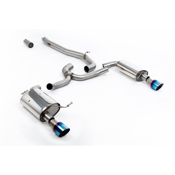 Milltek Sport Non-Resonated Cat-Back Exhaust (1.8 TSI Alltrack Burnt Titanium Tips) for Volkswagen Golf MK7 (2016–2021)