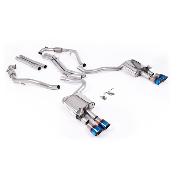 Milltek Sport Non-Resonated Cat-Back (Audi S5 B9 Sportback Burnt Titanium Tips) for Audi S5 B9 (2017–2026)