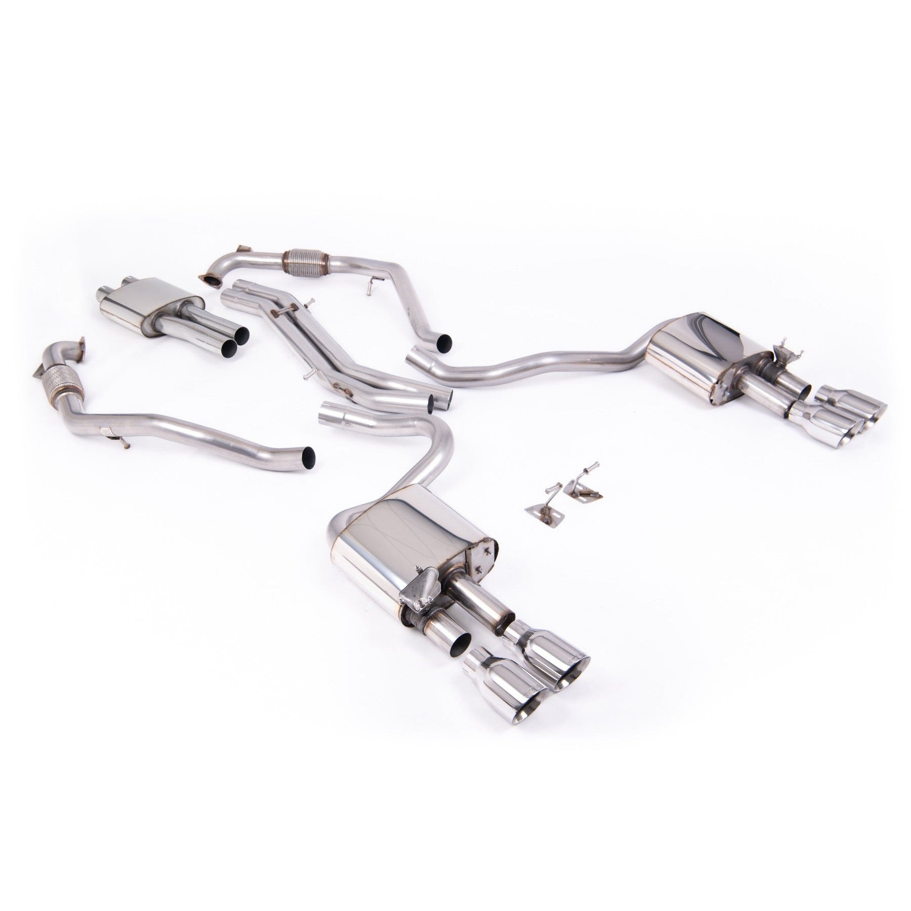 Milltek Sport Resonated Cat-Back Exhaust (Audi B9 S5 3.0 V6 Polished Tips) for Audi S5 B9 (2017–2026)