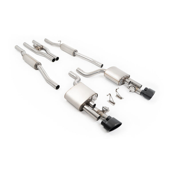 Milltek Sport V2 Valved Cat-Back Exhaust (Audi B7 RS4 Cerakote Black Tips) for Audi RS4 B7 (2006–2008)