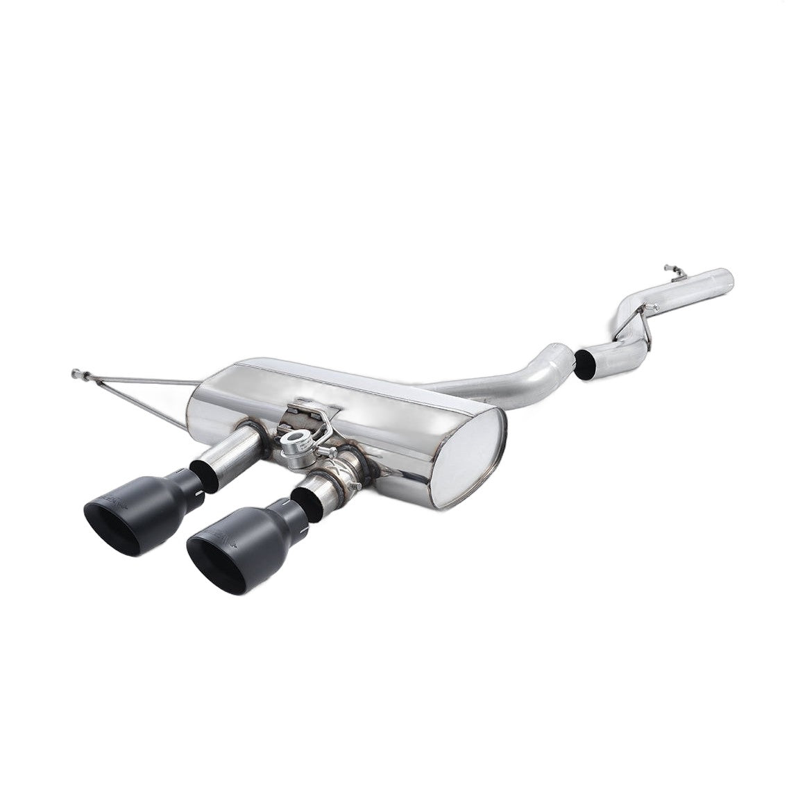 Milltek Sport Non-Resonated Cat-Back Exhaust (VW Golf R MK6 Cerakote Black Tips) for Volkswagen Golf MK6 (2009–2013)