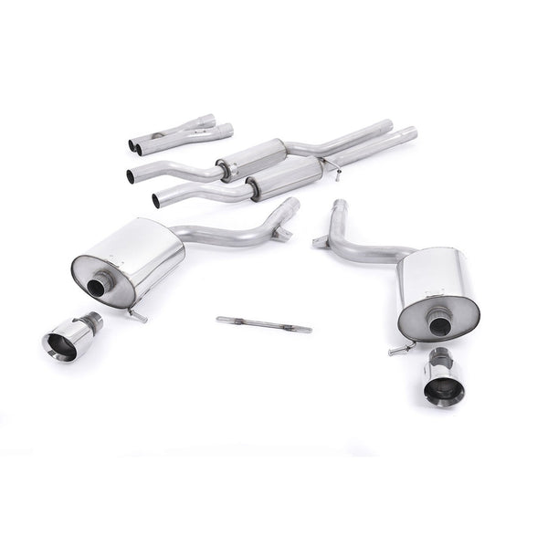 Milltek Sport Resonated Cat-Back Exhaust (Audi B6 A4 V6 S4 V8 Polished GT Tips) for Audi S4 B6 (2003–2005)