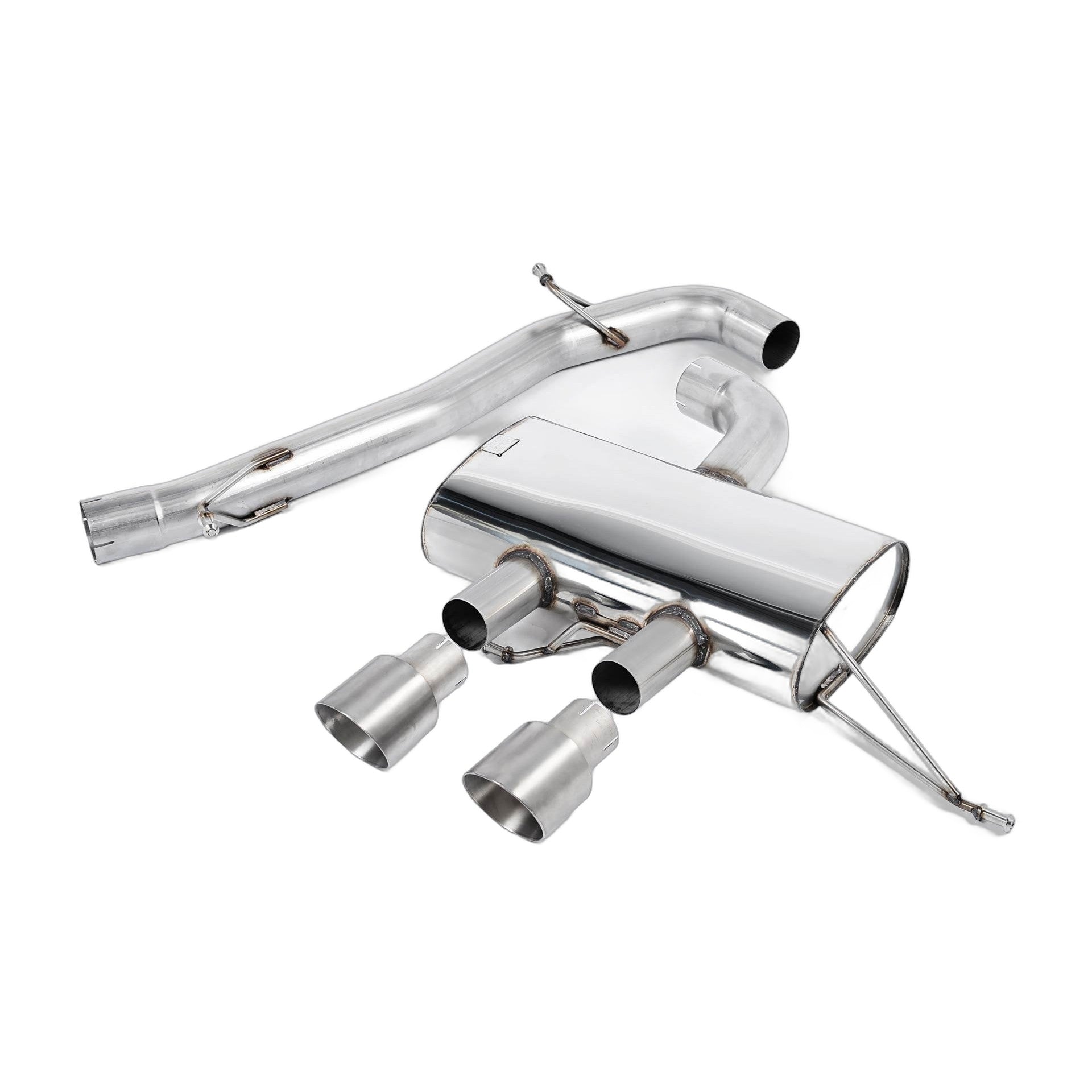 Milltek Sport Non-Resonated Race Cat-Back Exhaust (R Brushed Titanium Tips) for Volkswagen Golf MK6 (2009–2013)