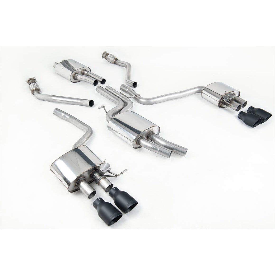 Milltek Sport Resonated Cat-Back Exhaust (Audi 8R SQ5 Cerakote Black Tips) for Audi SQ5 8R (2013–2016)