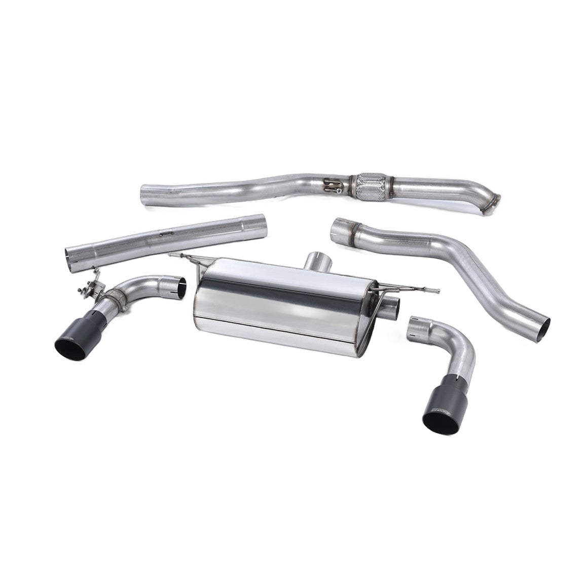 Milltek Sport Non-Resonated Race Cat-Back Exhaust (BMW F22 M235i Cerakote Black Tips) for BMW 2 Series F22 (2014–2015)