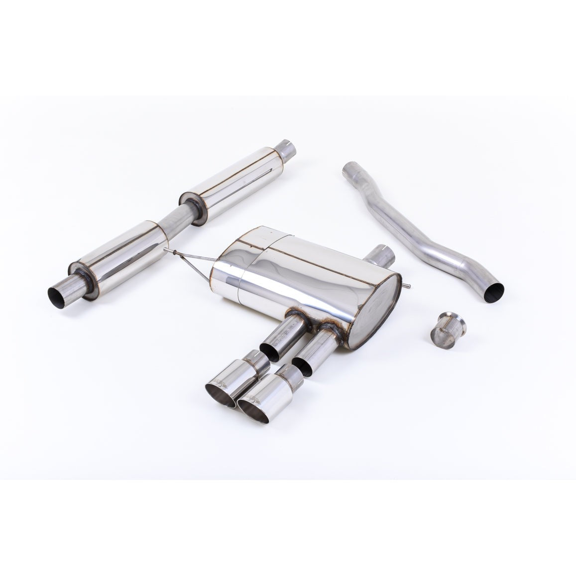 Milltek Sport Resonated Cat-Back Exhaust (Mini Cooper S F56 Polished Tips) for Mini MK3 F56 (2014–2023)