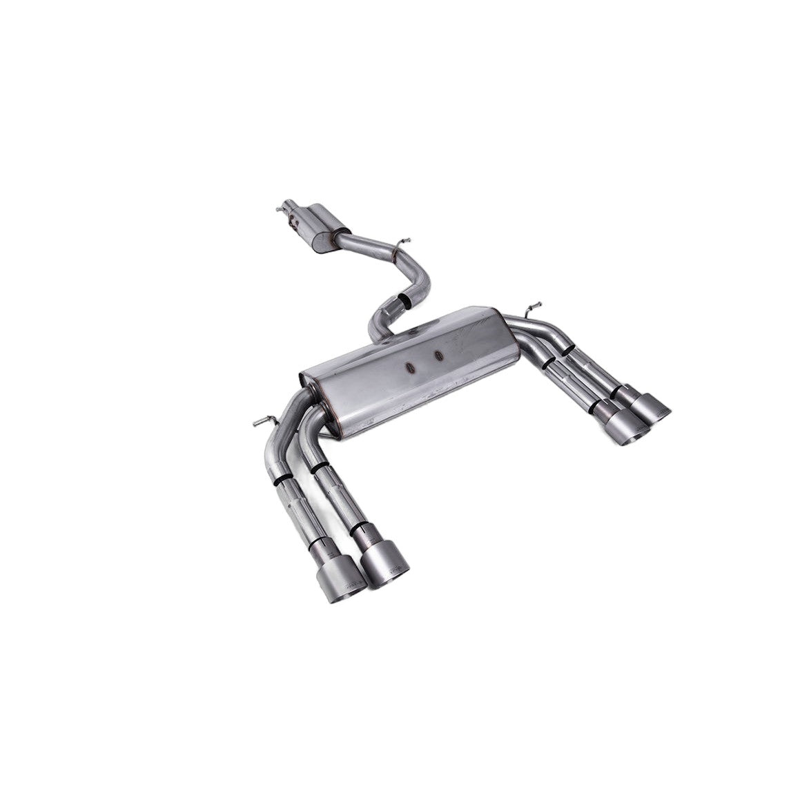 Milltek Sport Resonated Race Cat-Back Exhaust (Audi S3 8V 2.0 TFSI Brushed Titanium Tips) for Audi S3 8V (2013–2018)