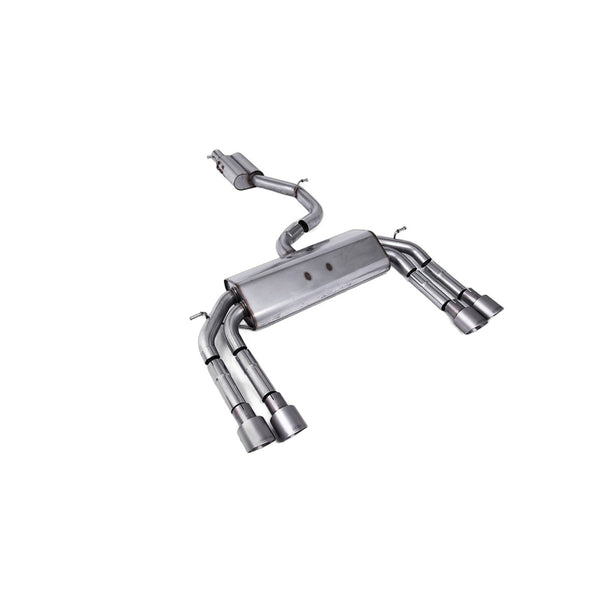 Milltek Sport Resonated Race Cat-Back Exhaust (Audi S3 8V 2.0 TFSI Brushed Titanium Tips) for Audi S3 8V (2013–2018)