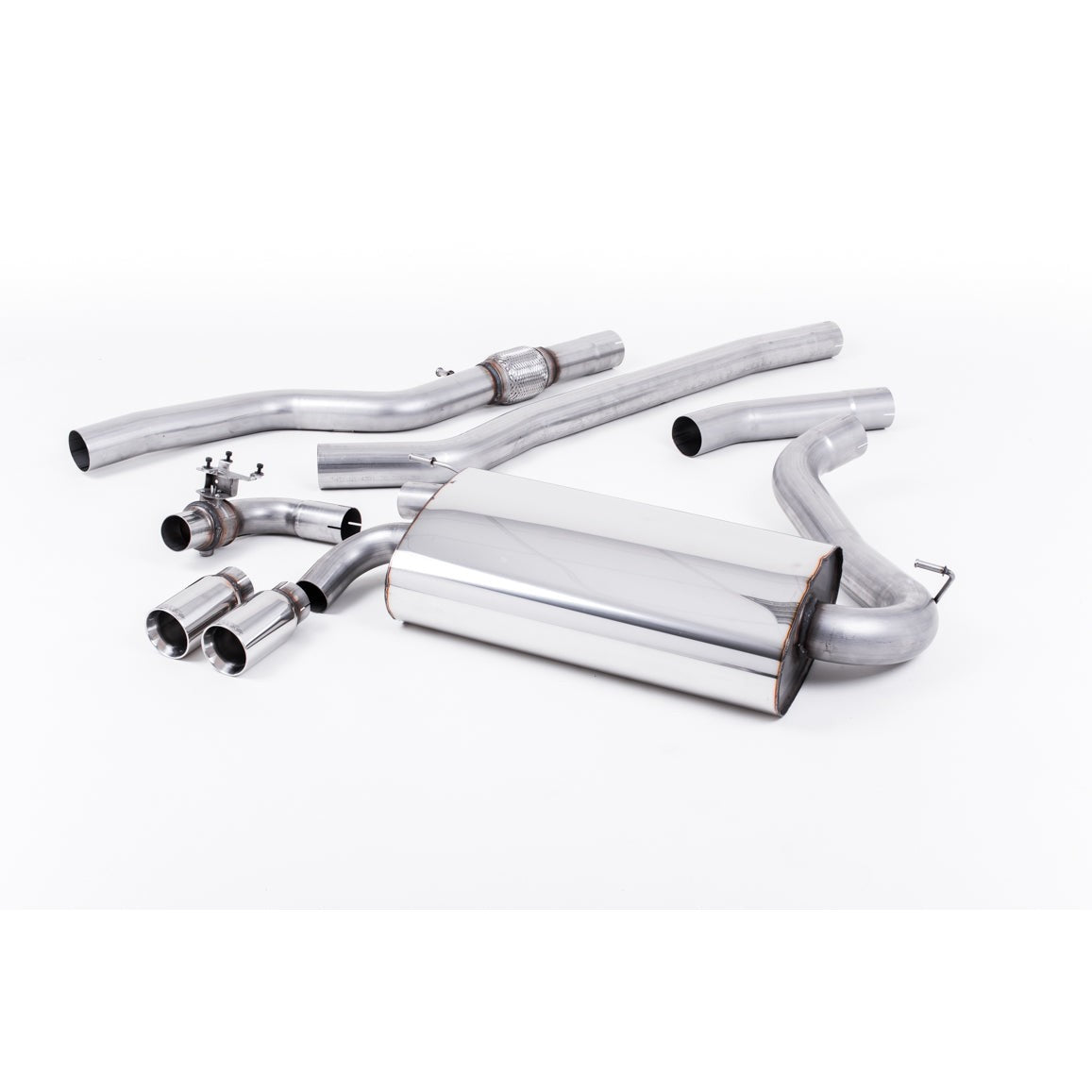 Milltek Sport Non-Resonated Cat-Back Exhaust - Twin Outlet Polished Tips for BMW 4 Series F32 (2014–2016)