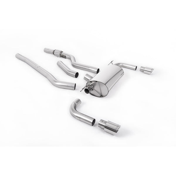 Milltek Sport Non-Resonated Cat-Back Exhaust - Dual Outlet Polished Tips for BMW 4 Series F32 (2014–2016)