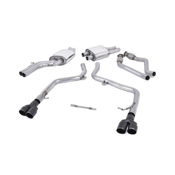 Milltek Sport Race Non-Resonated Cat-Back Exhaust (Audi B8 S5 Cerakote Black Tips) for Audi S5 B8 (2009–2011)