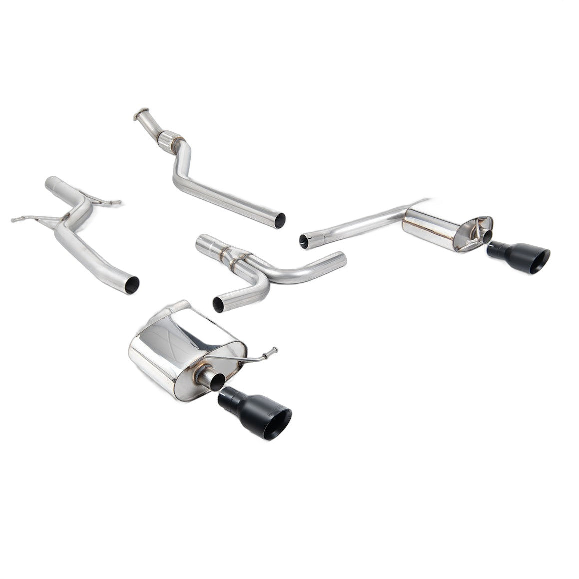 Milltek Sport Non-Resonated Cat-Back Exhaust (SSXAU628) for Audi A4 B8 (2008–2015)