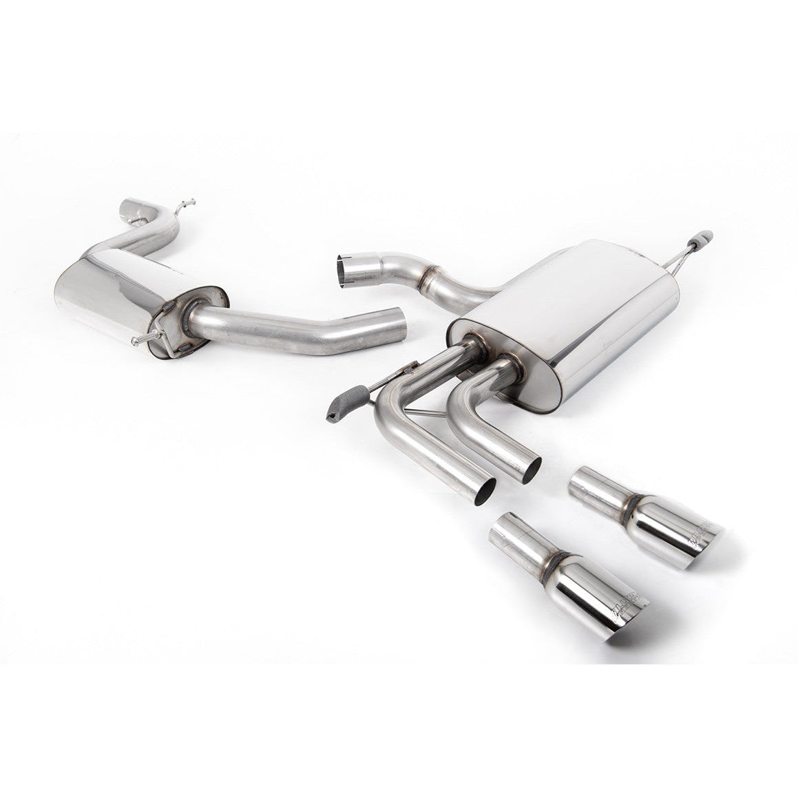 Milltek Sport Resonated Cat-Back Exhaust (Audi A3 8P 2.0T FSI GT 80 Polished Tips) for Audi A3 8P (2003–2012)