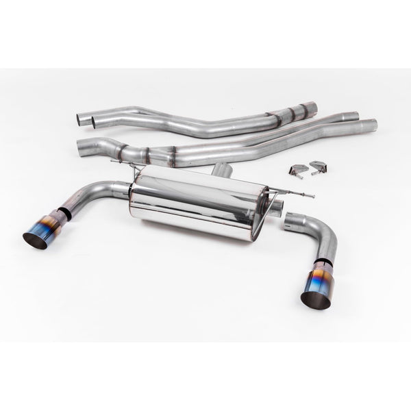 Milltek Sport Resonated Cat-Back Exhaust (BMW 2 Series M240i Coupe Burnt Titanium Tips) for BMW 2 Series F22 (2015–2018)