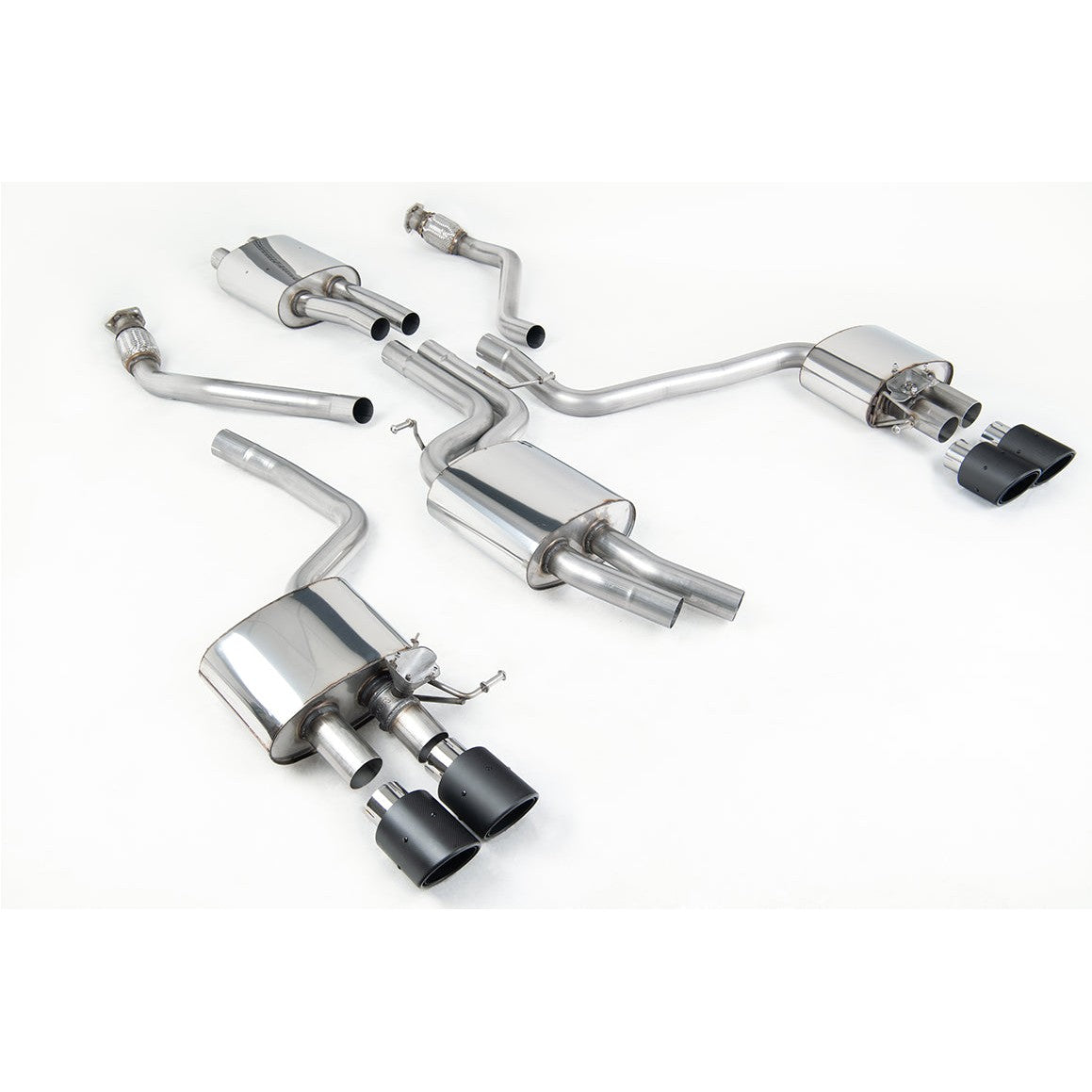 Milltek Sport Resonated Cat-Back Exhaust (Audi 8R SQ5 Carbon Fiber Tips) for Audi SQ5 8R (2013–2016)