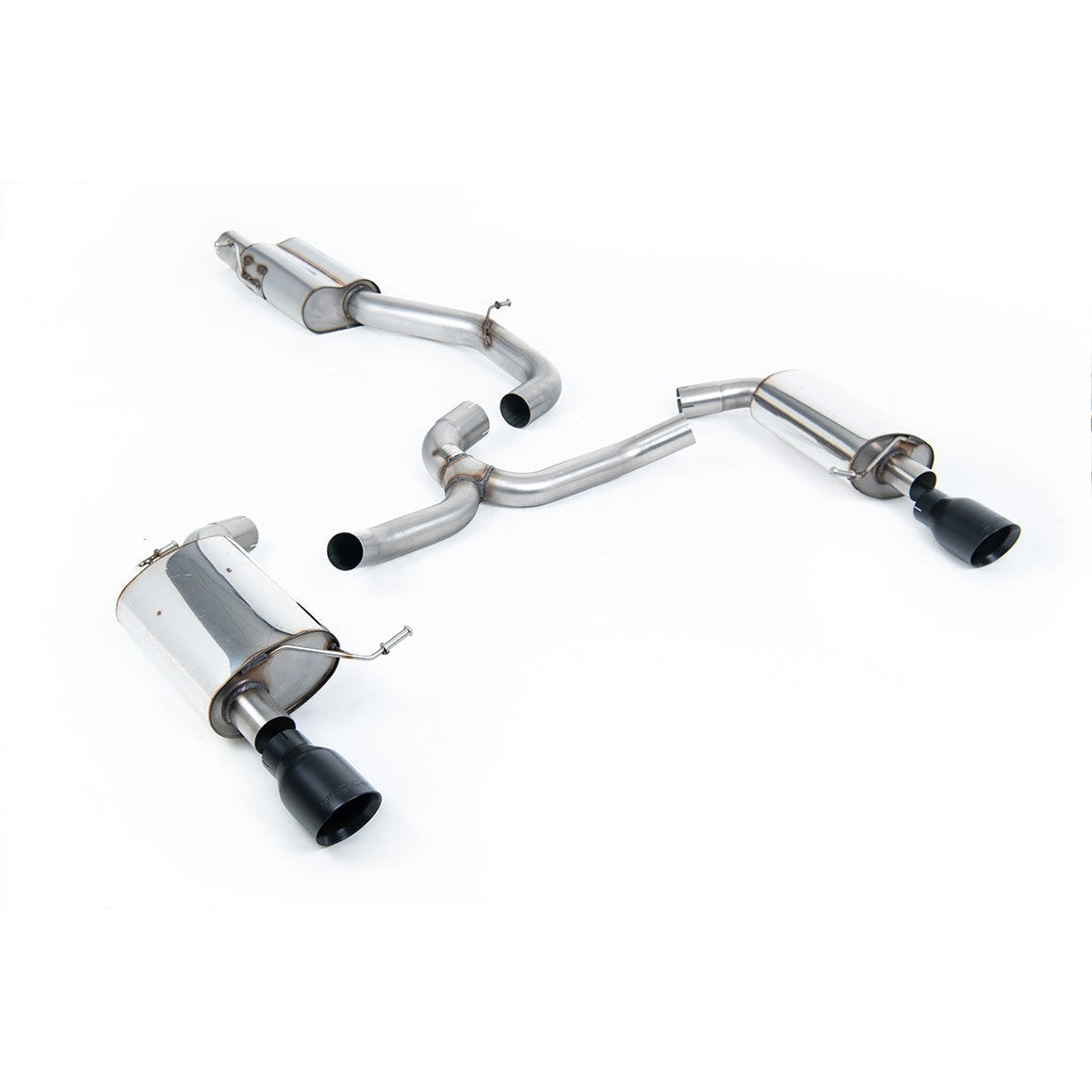 Milltek Sport Resonated Cat-Back Exhaust (VW Golf MK7 2.0 TFSI Cerakote Black Tips) for Volkswagen Golf MK7 (2016–2021)
