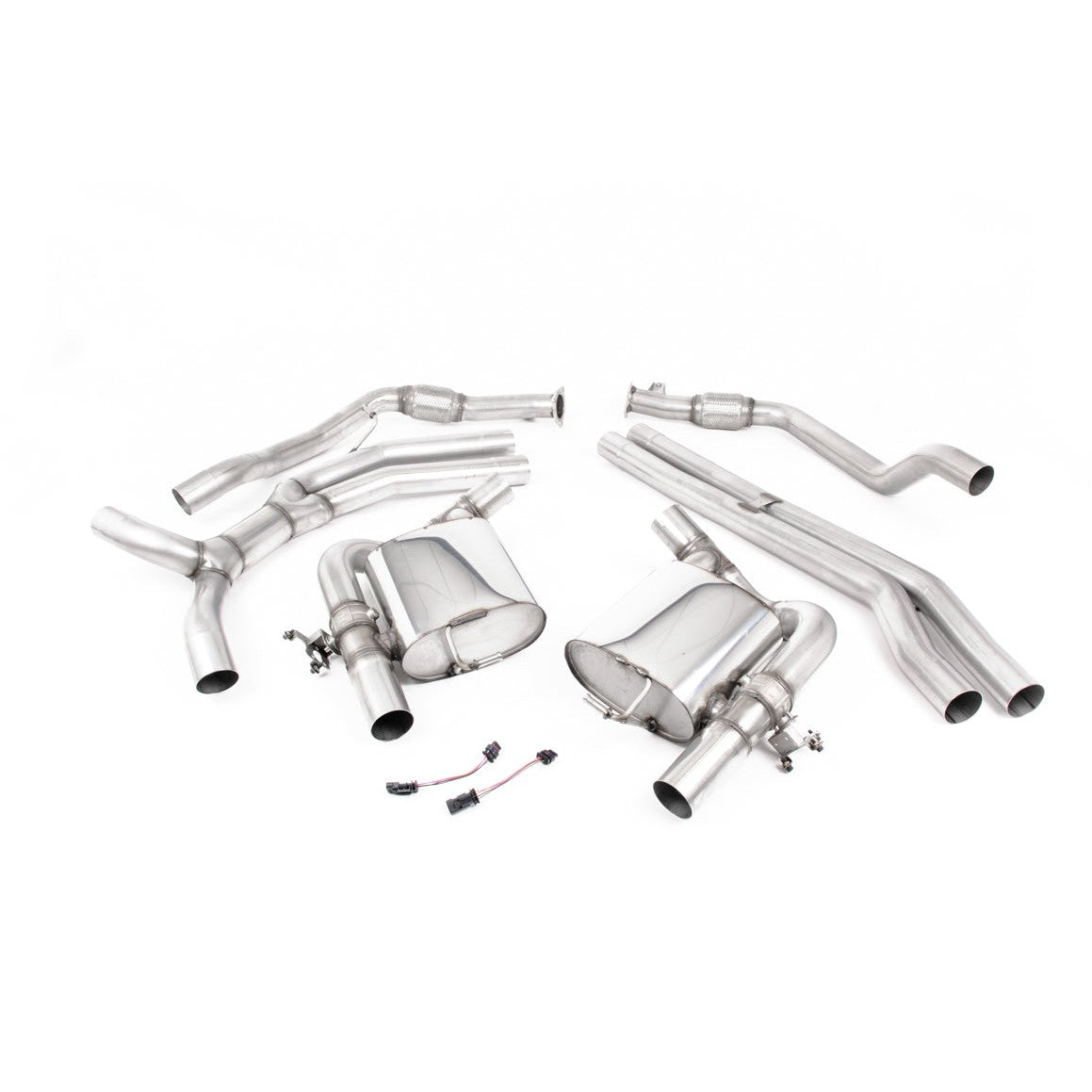 Milltek Sport Non-Resonated Cat-Back Exhaust (Audi B9 RS4 Avant Polished Tips) for Audi RS4 B9, RS5 B9 (2018–2026)