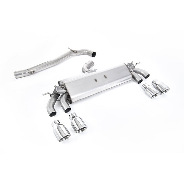 Milltek Sport Non-Resonated GPF Back Exhaust (R Polished GT 100 Round Tips) for Volkswagen Golf MK7.5 (2017–2021)