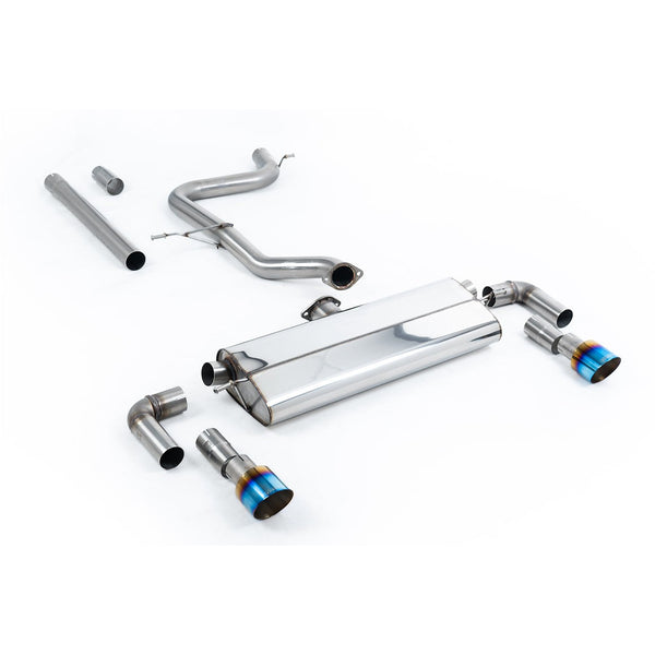 Milltek Sport Non-Resonated Cat-Back Exhaust - Line Burnt Titanium Tips for Volkswagen Golf MK7.5 (2017–2021)