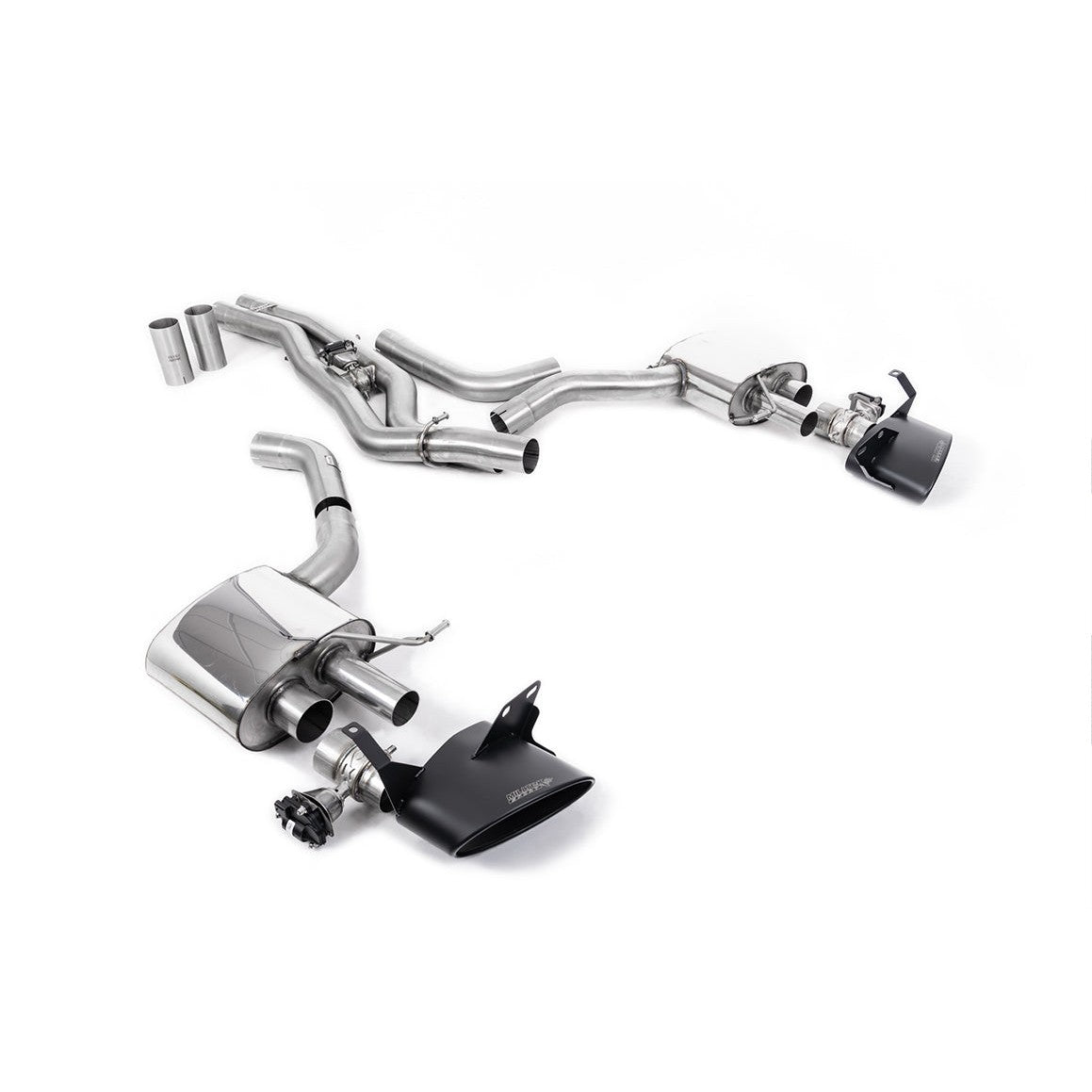 Milltek Sport 80mm Non-Resonated Cat-Back Exhaust (Cerakote Black Tips) for Audi RS6 C8, RS7 C8 (2019–2026)