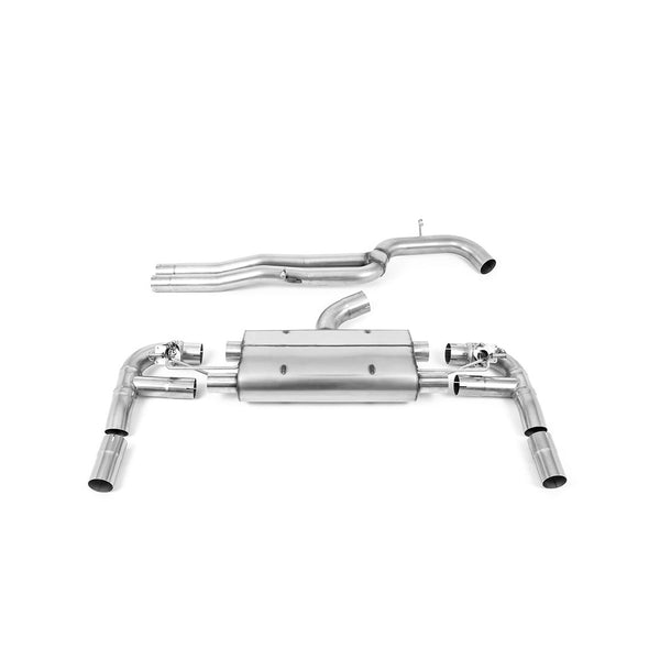 Milltek Sport 80mm Non-Resonated Cat-Back Exhaust (Audi RS3 8V Brushed Titanium Tips) for Audi RS3 8V (2017–2026)