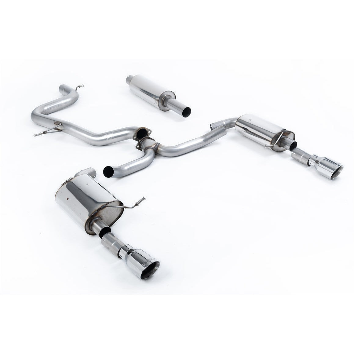 Milltek Sport Resonated Cat-Back Exhaust (MK7 GLI 2.0T GT 100 Polished Tips) for Volkswagen Jetta A7 (2019–2023)