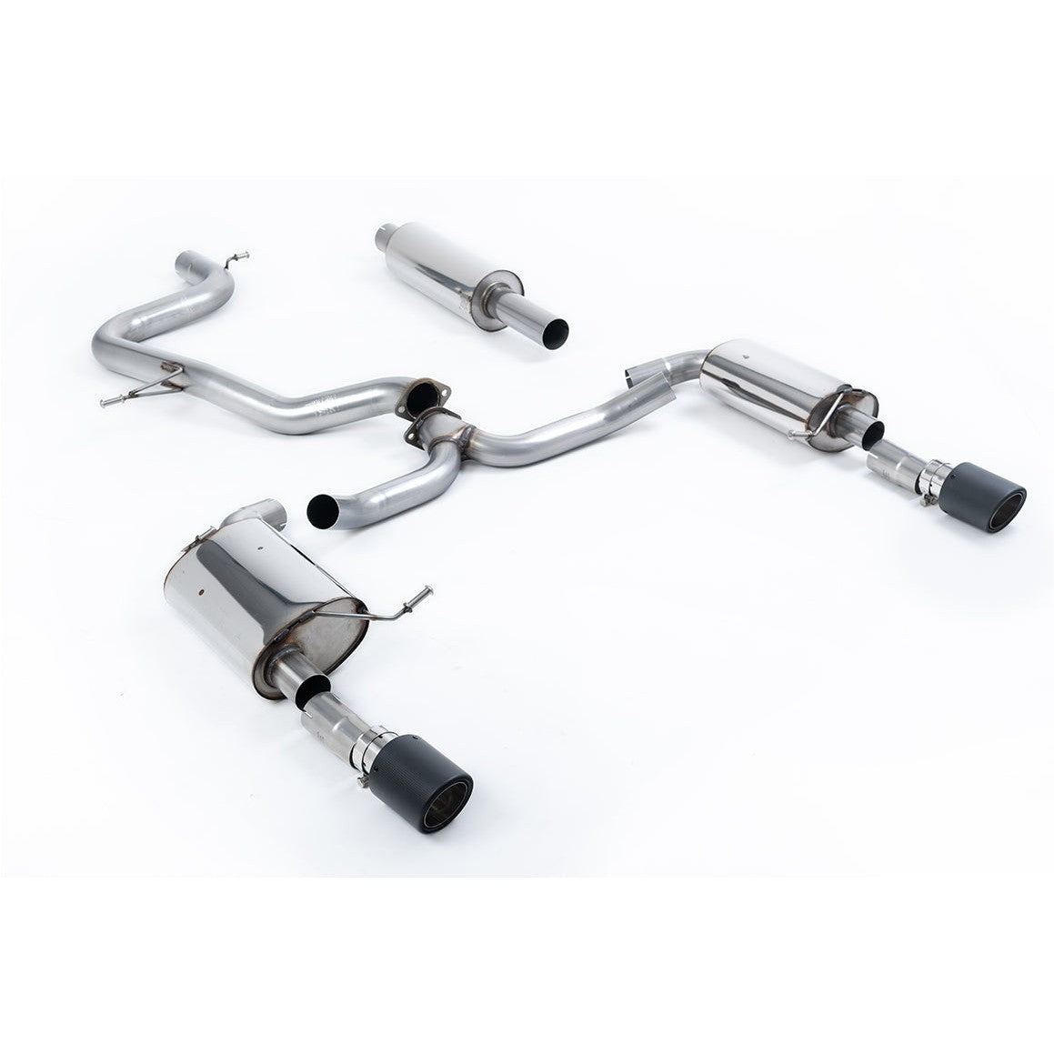 Milltek Sport Resonated Cat-Back Exhaust (VW Jetta MK7 GLI 2.0T JET 100 Carbon Tips) for Volkswagen Jetta A7 (2019–2023)