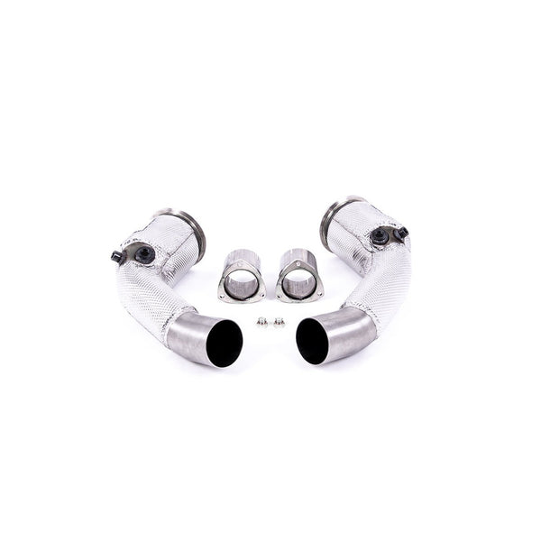 Milltek Sport 80mm Large Bore Downpipe & Hi-Flow Sports Cat (SSXAU910) for Audi RS6 C8, RS7 C8 (2019–2026)