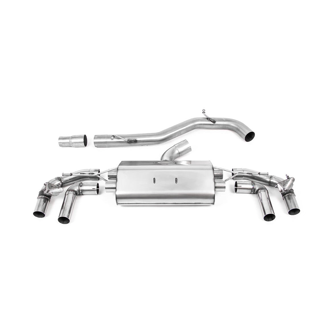 Milltek Sport 80mm Road+ OPF Back Exhaust (R Brushed Titanium Tips) for Volkswagen Golf MK8 / MK8.5 (2022–2026)
