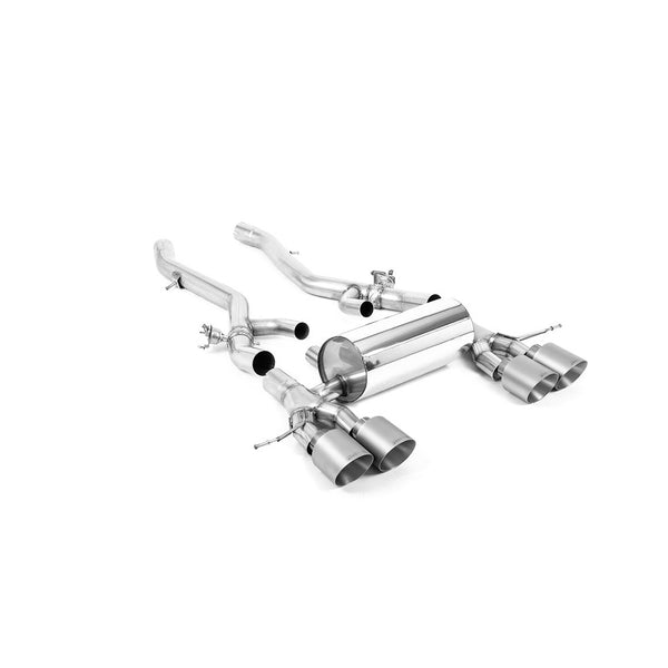 Milltek Sport 80mm Axle-Back Exhaust (G8X M3 M4 Brushed Titanium Tips) for BMW 3 Series G80, 4 Series G82 (2021–2026)