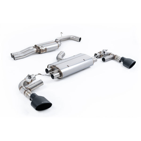 Milltek Sport 80mm Resonated Cat-Back Exhaust (Audi MK3 TTRS Cerakote Black Tips) for Audi TT 8S (2016–2026)