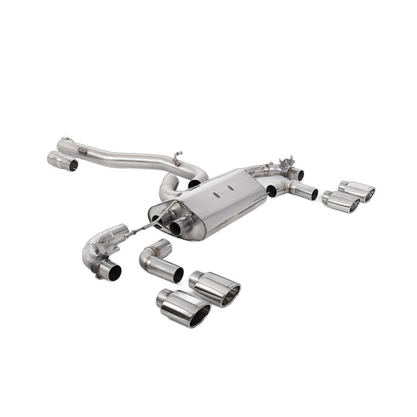 Milltek Sport 80mm Valved Non-Resonated Race Cat-Back Exhaust - Polished Oval Tips for Volkswagen Golf MK7.5 (2017–2021)