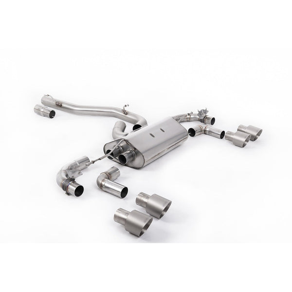 Milltek Sport 80mm Valved Non-Resonated Race Cat-Back Exhaust (R Titanium Tips) for Volkswagen Golf MK7.5 (2017–2021)