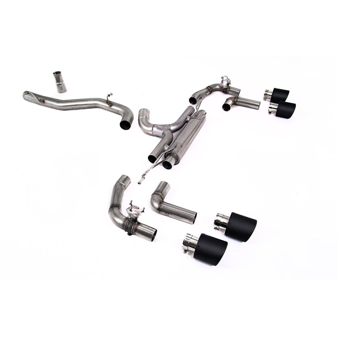 Milltek Sport 80mm Race Cat-Back Exhaust (VW Golf R MK8 Carbon Tips) for Volkswagen Golf MK8 / MK8.5 (2022–2026)