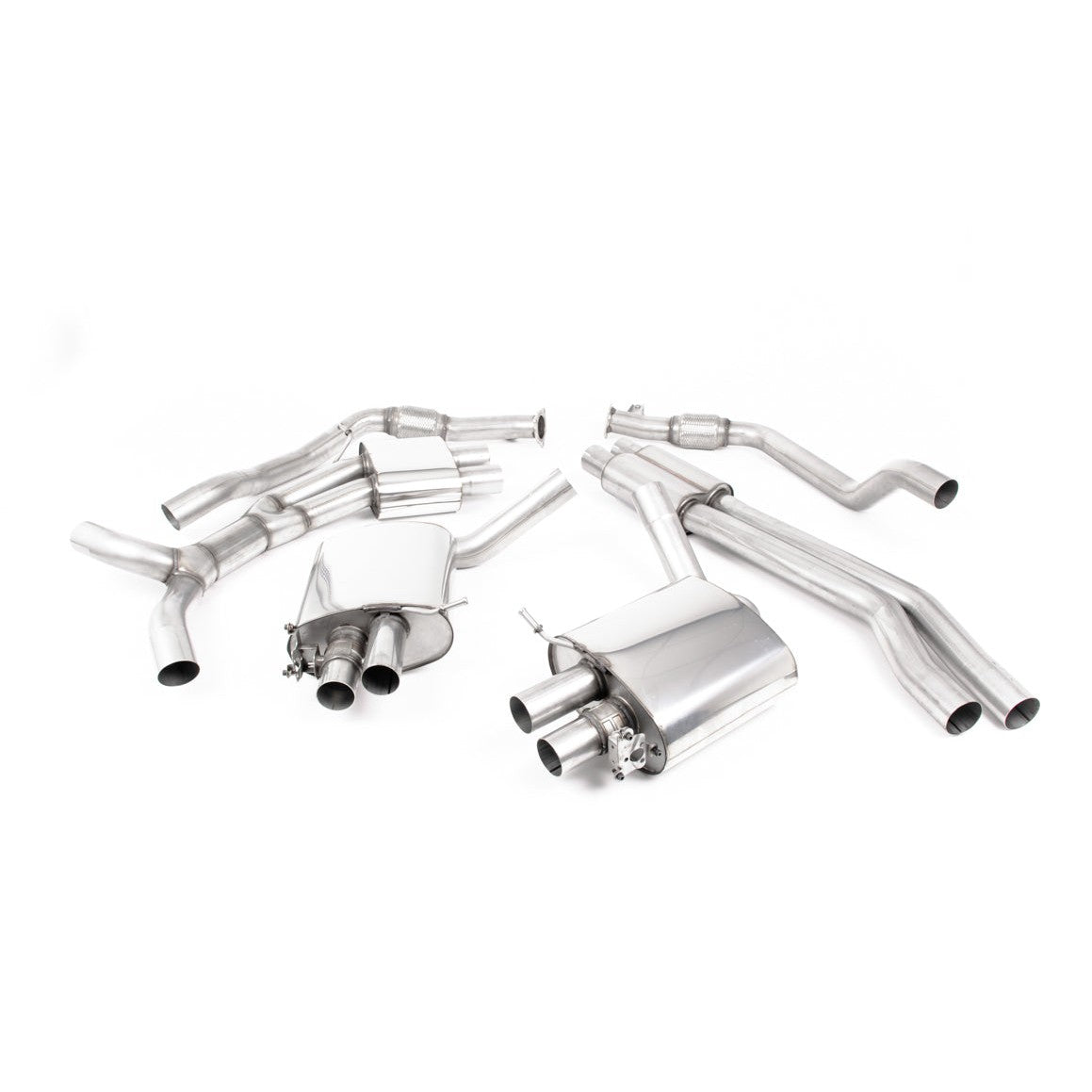 Milltek Sport Valved Resonated Cat-Back Exhaust (Coupe Brushed Titanium Tips) for Audi RS5 B9.5 (2019–2026)