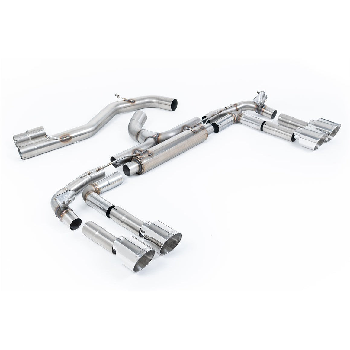 Milltek Sport 80mm Non-Resonated Race Cat-Back Exhaust (SSXAU1019) for Audi S3 8Y (2022–2026)