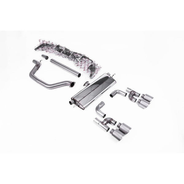 Milltek Sport 80mm Road+ OPF/GPF-Back Exhaust - Style Brushed Titanium Tips for Volkswagen Golf MK8 / MK8.5 (2021–2026)