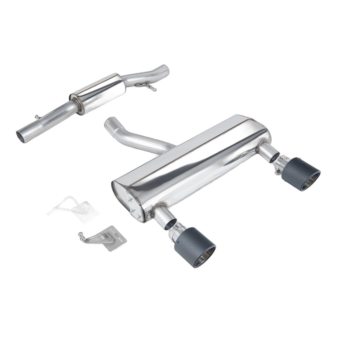Milltek Sport Resonated Cat-Back Exhaust (Audi MK1 TT Carbon Fiber Tips) for Audi TT 8N (2003–2006)