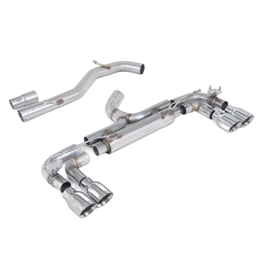 Milltek Sport 80mm Non-Resonated Race Cat-Back Exhaust (R GT 100 Polished Tips) for Volkswagen Golf MK7 (2014–2016)