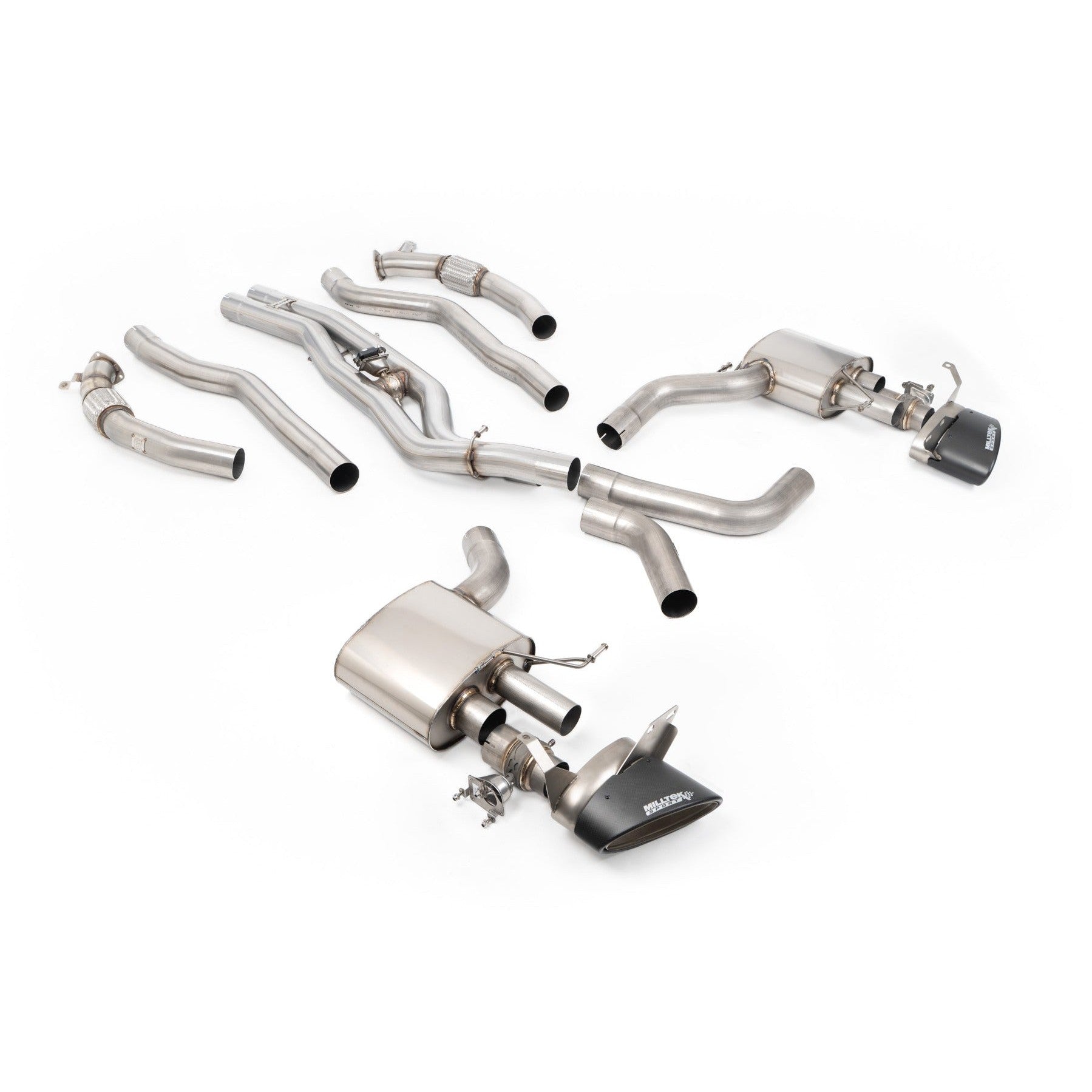 Milltek Sport 80mm Non-Resonated Signature Series Axle-Back Exhaust (SSXAU1051) for Audi RS6 C8 & More (2019–2026)