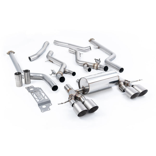 Milltek Sport Non-Resonated Cat-Back Exhaust (BMW G87 M2 Brushed Titanium Tips) for BMW 2 Series G87 (2023–2026)