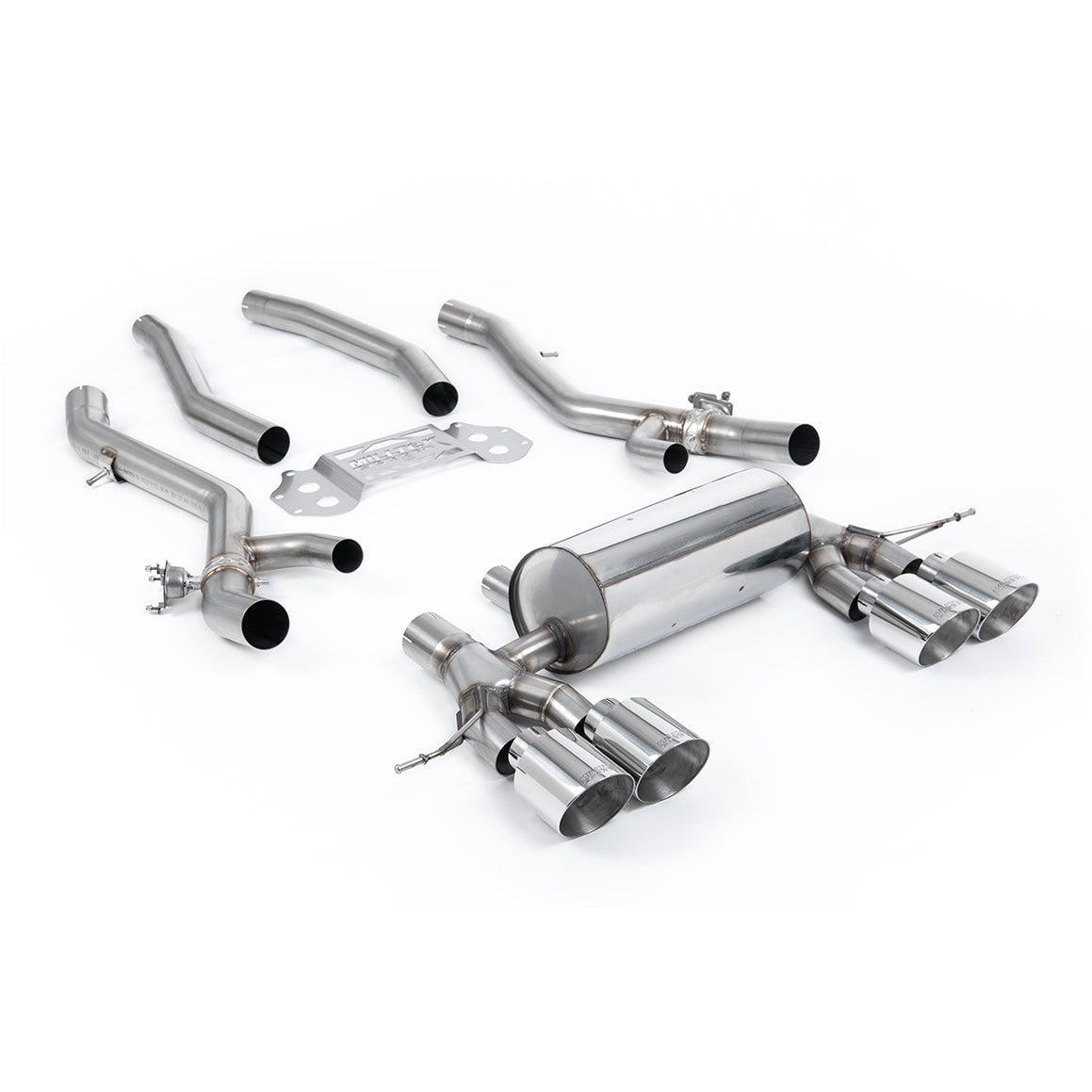 Milltek Sport 80mm OPF/GPF Back Exhaust (BMW G8X M3 M4 Polished Tips) for BMW 3 Series G80, 4 Series G82 (2021–2026)
