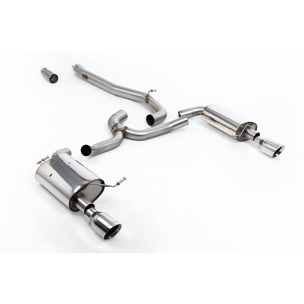 Milltek Sport Non-Resonated Cat-Back Exhaust (Alltrack 1.8TSI Polished Tips) for Volkswagen Golf MK7 (2016–2021)