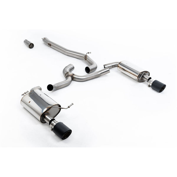 Milltek Sport Non-Resonated Cat-Back Exhaust (Alltrack 1.8TSI Carbon Tips) for Volkswagen Golf MK7 (2016–2021)