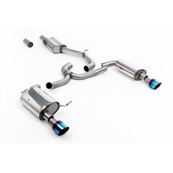 Milltek Sport Resonated Cat-Back Exhaust (1.8 TSI Alltrack Burnt Titanium Tips) for Volkswagen Golf MK7 (2016–2021)